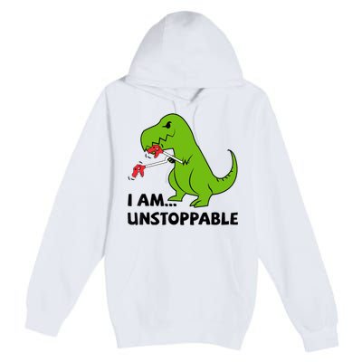 I'M UNSTOPPABLE T-Rex Dinosaur Funny Cute Trendy Premium Pullover Hoodie