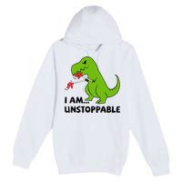 I'M UNSTOPPABLE T-Rex Dinosaur Funny Cute Trendy Premium Pullover Hoodie