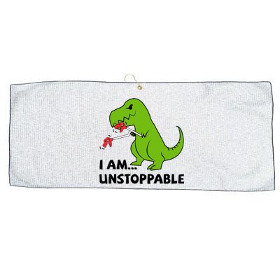 I'M UNSTOPPABLE T-Rex Dinosaur Funny Cute Trendy Large Microfiber Waffle Golf Towel