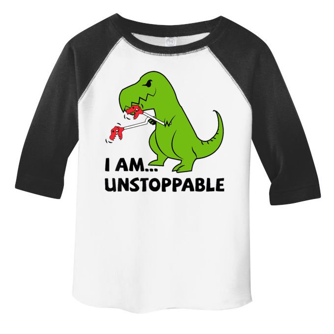 I'M UNSTOPPABLE T-Rex Dinosaur Funny Cute Trendy Toddler Fine Jersey T-Shirt