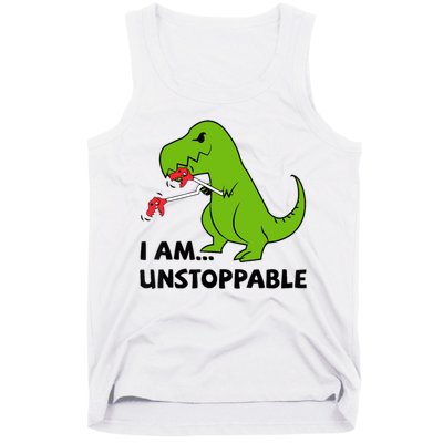 I'M UNSTOPPABLE T-Rex Dinosaur Funny Cute Trendy Tank Top