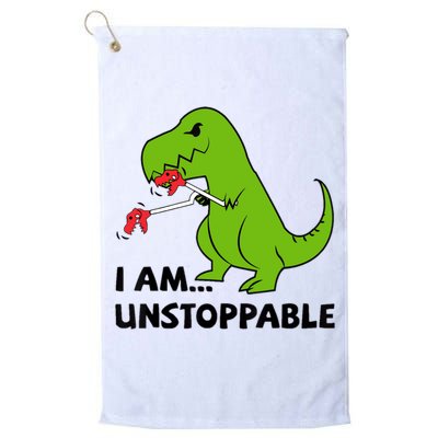 I'M UNSTOPPABLE T-Rex Dinosaur Funny Cute Trendy Golf Towel