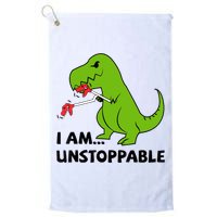 I'M UNSTOPPABLE T-Rex Dinosaur Funny Cute Trendy Golf Towel