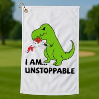 I'M UNSTOPPABLE T-Rex Dinosaur Funny Cute Trendy Golf Towel
