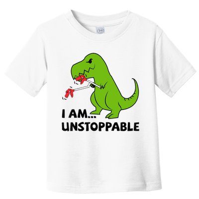 I'M UNSTOPPABLE T-Rex Dinosaur Funny Cute Trendy Toddler T-Shirt
