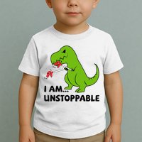 I'M UNSTOPPABLE T-Rex Dinosaur Funny Cute Trendy Toddler T-Shirt