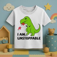 I'M UNSTOPPABLE T-Rex Dinosaur Funny Cute Trendy Toddler T-Shirt