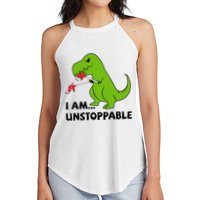 I'M UNSTOPPABLE T-Rex Dinosaur Funny Cute Trendy Women's Perfect Tri Rocker Tank
