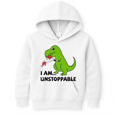 I'M UNSTOPPABLE T-Rex Dinosaur Funny Cute Trendy Kids Hoodie