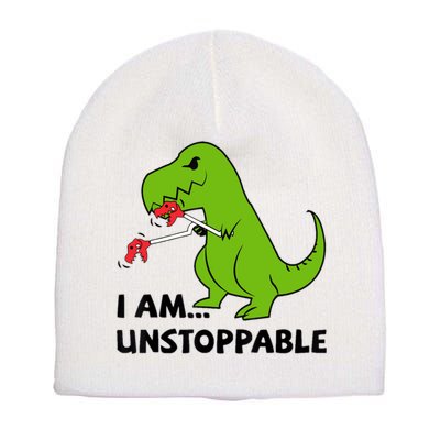I'M UNSTOPPABLE T-Rex Dinosaur Funny Cute Trendy Short Acrylic Beanie