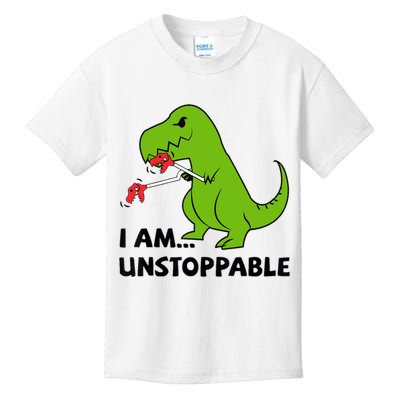 I'M UNSTOPPABLE T-Rex Dinosaur Funny Cute Trendy Kids T-Shirt