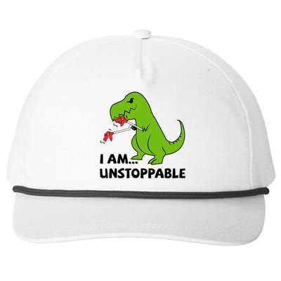 I'M UNSTOPPABLE T-Rex Dinosaur Funny Cute Trendy Snapback Five-Panel Rope Hat