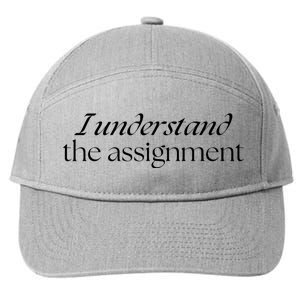 I Understand The Assignment Kamala Harris 2024 7-Panel Snapback Hat