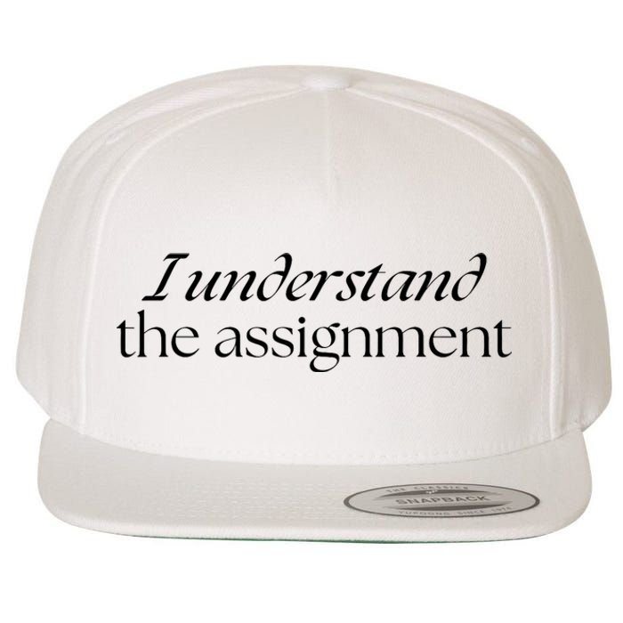 I Understand The Assignment Kamala Harris 2024 Wool Snapback Cap