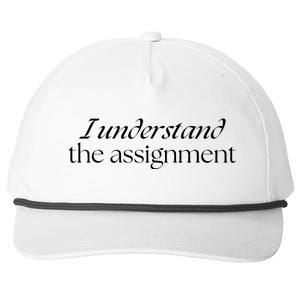 I Understand The Assignment Kamala Harris 2024 Snapback Five-Panel Rope Hat