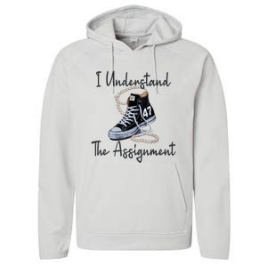 I Understand The Assignment Chucks And Pearls Election 2024 Performance Fleece Hoodie