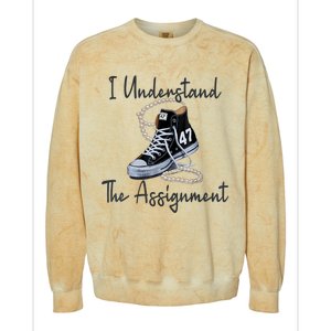 I Understand The Assignment Chucks And Pearls Election 2024 Colorblast Crewneck Sweatshirt