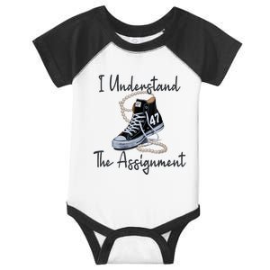 I Understand The Assignment Chucks And Pearls Election 2024 Infant Baby Jersey Bodysuit