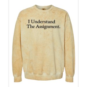 I Understand The Assignment Colorblast Crewneck Sweatshirt