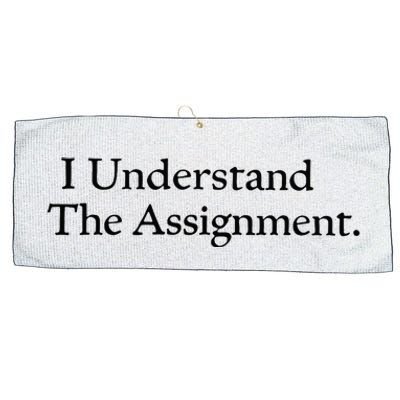 I Understand The Assignment Large Microfiber Waffle Golf Towel