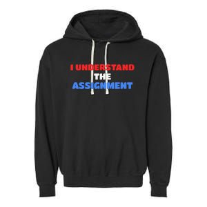 I Understand The Assignment Vote 2024 Democracy Garment-Dyed Fleece Hoodie