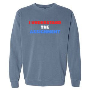 I Understand The Assignment Vote 2024 Democracy Garment-Dyed Sweatshirt