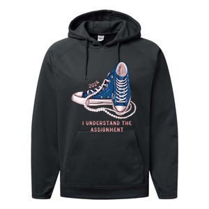 I Understand The Assignment Vote Blue Election 2024 Performance Fleece Hoodie