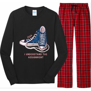 I Understand The Assignment Vote Blue Election 2024 Long Sleeve Pajama Set