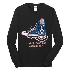 I Understand The Assignment Vote Blue Election 2024 Tall Long Sleeve T-Shirt