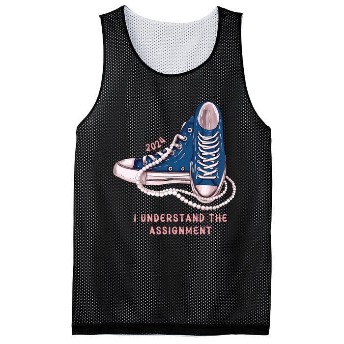 I Understand The Assignment Vote Blue Election 2024 Mesh Reversible Basketball Jersey Tank