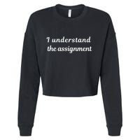 I Understand The Assignment Political Product For Activists Cropped Pullover Crew