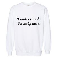 I Understand The Assignment Political Product For Activists Garment-Dyed Sweatshirt