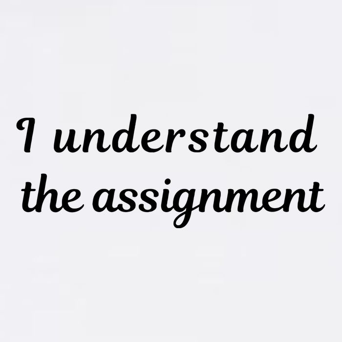 I Understand The Assignment Political Product For Activists Garment-Dyed Sweatshirt