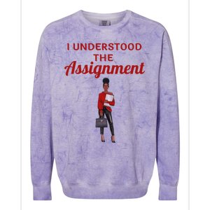 I Understood The Assignt Funny Pop Culture Gift Colorblast Crewneck Sweatshirt