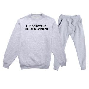 I Understand The Assignment Premium Crewneck Sweatsuit Set