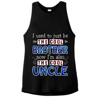 I Used To Just Be The Cool Big Brother Now I'm The Cool Uncle Ladies PosiCharge Tri-Blend Wicking Tank