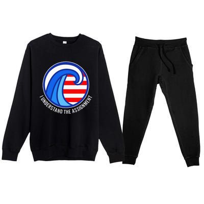 I Understand The Assignment Pro Democrat Harris Walz Premium Crewneck Sweatsuit Set