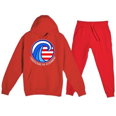 I Understand The Assignment Pro Democrat Harris Walz Premium Hooded Sweatsuit Set