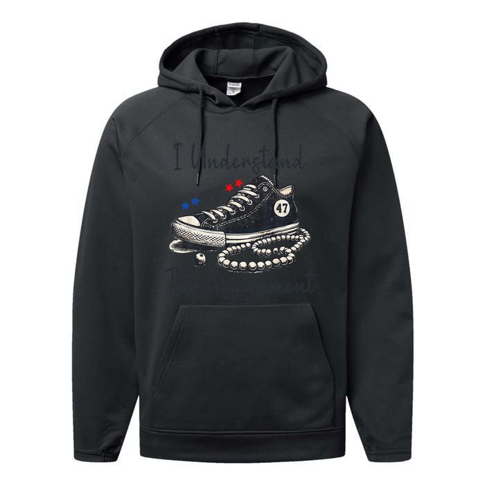 I Understand The Assignment Chucks And Pearls Election 2024 Gift Performance Fleece Hoodie