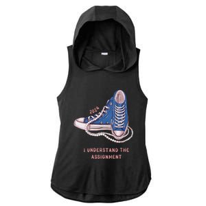 I Understand The Assignment Kamala Harris 2024 Election Ladies PosiCharge Tri-Blend Wicking Draft Hoodie Tank