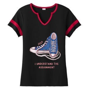 I Understand The Assignment Kamala Harris 2024 Election Ladies Halftime Notch Neck Tee