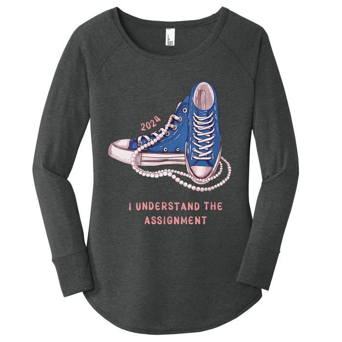 I Understand The Assignment Kamala Harris 2024 Election Women's Perfect Tri Tunic Long Sleeve Shirt