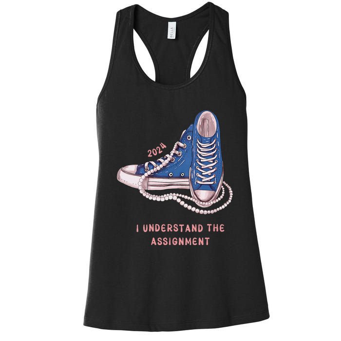 I Understand The Assignment Kamala Harris 2024 Election Women's Racerback Tank