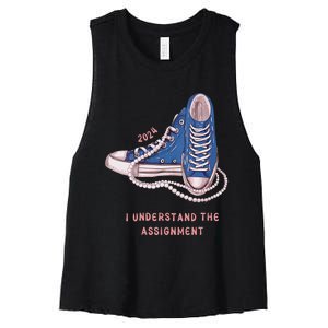 I Understand The Assignment Kamala Harris 2024 Election Women's Racerback Cropped Tank