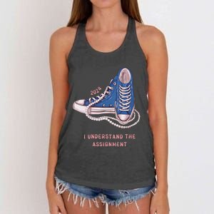 I Understand The Assignment Kamala Harris 2024 Election Women's Knotted Racerback Tank