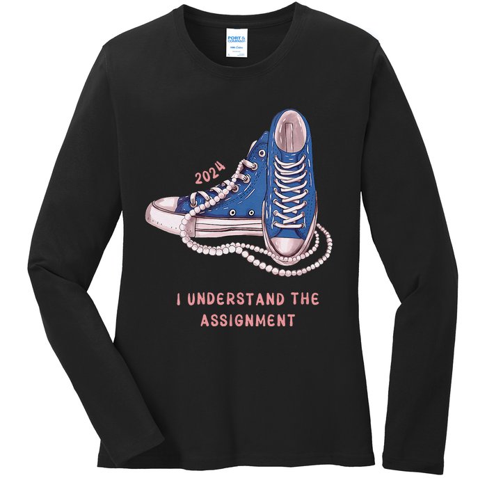 I Understand The Assignment Kamala Harris 2024 Election Ladies Long Sleeve Shirt