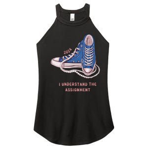 I Understand The Assignment Kamala Harris 2024 Election Women's Perfect Tri Rocker Tank