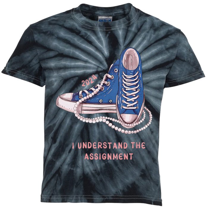 I Understand The Assignment Kamala Harris 2024 Election Kids Tie-Dye T-Shirt