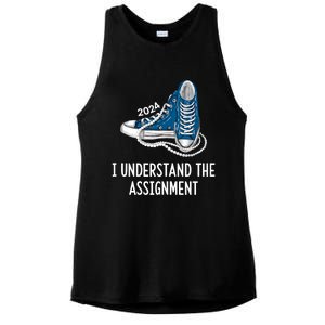 I Understand The Assignment Sneakers And Pearls Kamala 2024 Ladies PosiCharge Tri-Blend Wicking Tank