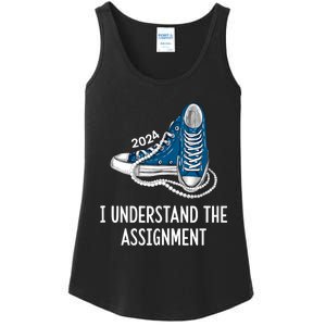 I Understand The Assignment Sneakers And Pearls Kamala 2024 Ladies Essential Tank